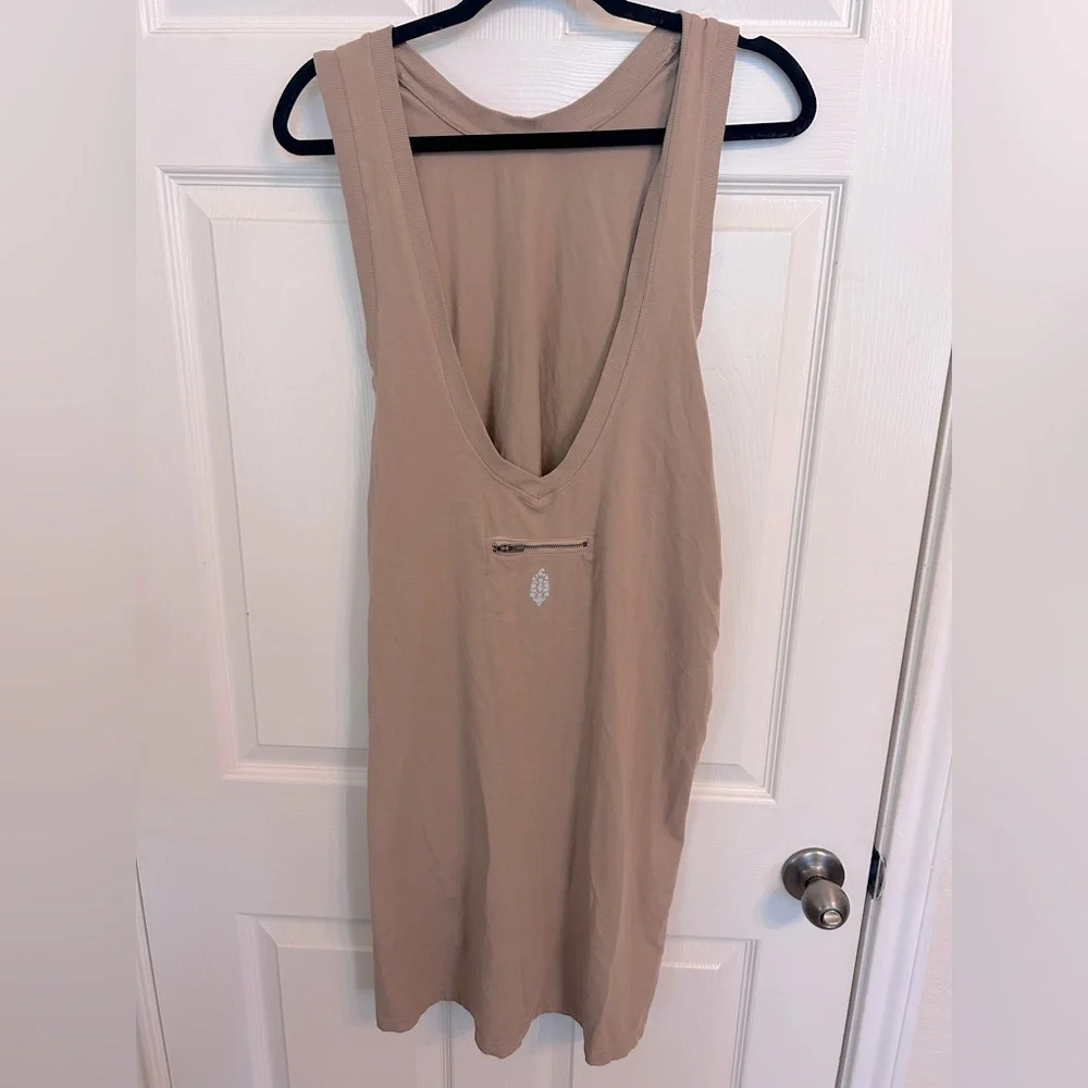 New Free People, Hot Shot Tunic Tank, XS in Tan